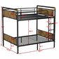 Hearth and Haven Twin XL over Twin XL Detachable Bunk Bed in Black and Gold, , large