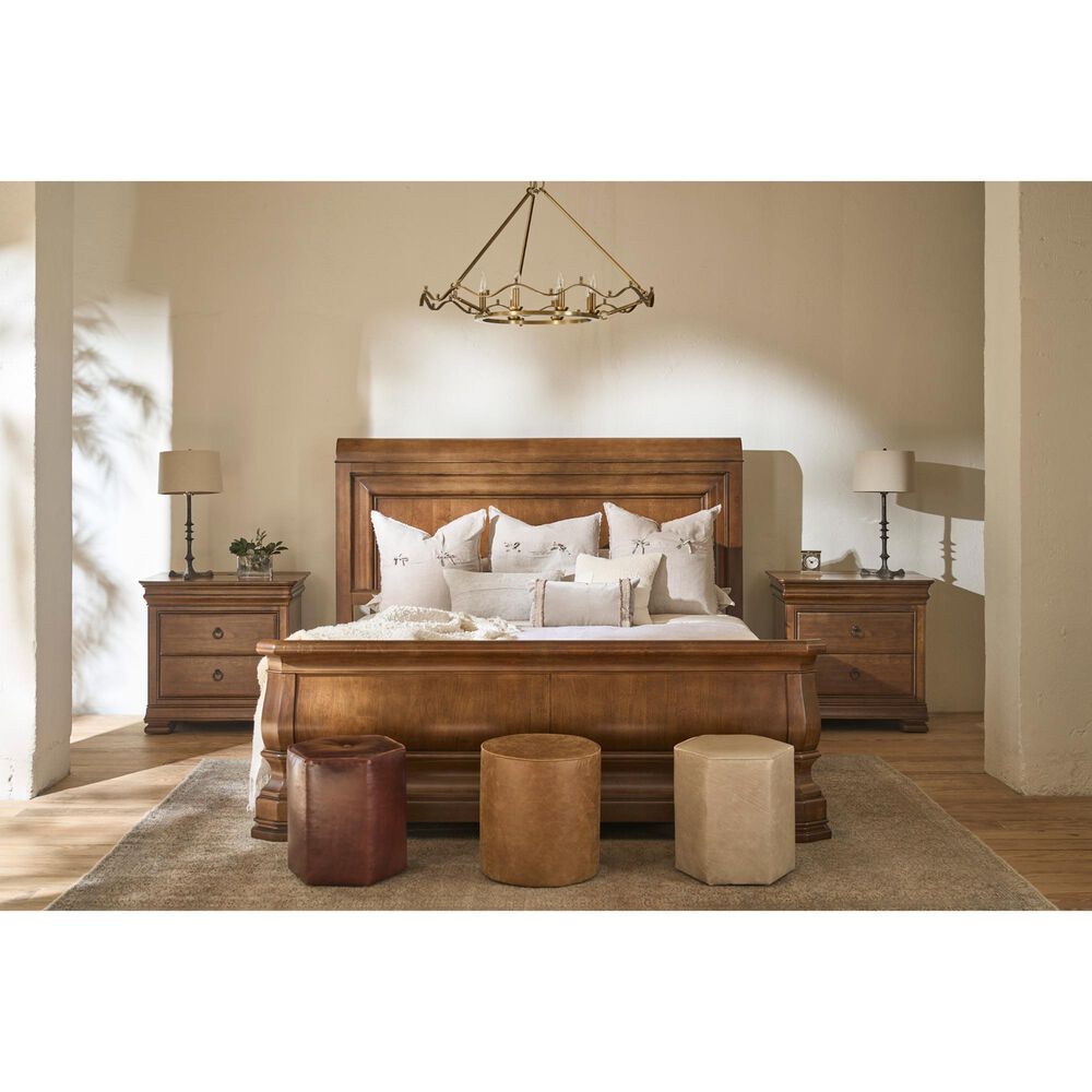Universal Furniture New Lou Louie P&#39;s King Sleigh Bed in Cognac, , large