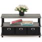 HOMLUX 2-Tier Turn-N-Tube Coffee Table with Bin Drawers in French Oak and Black, , large