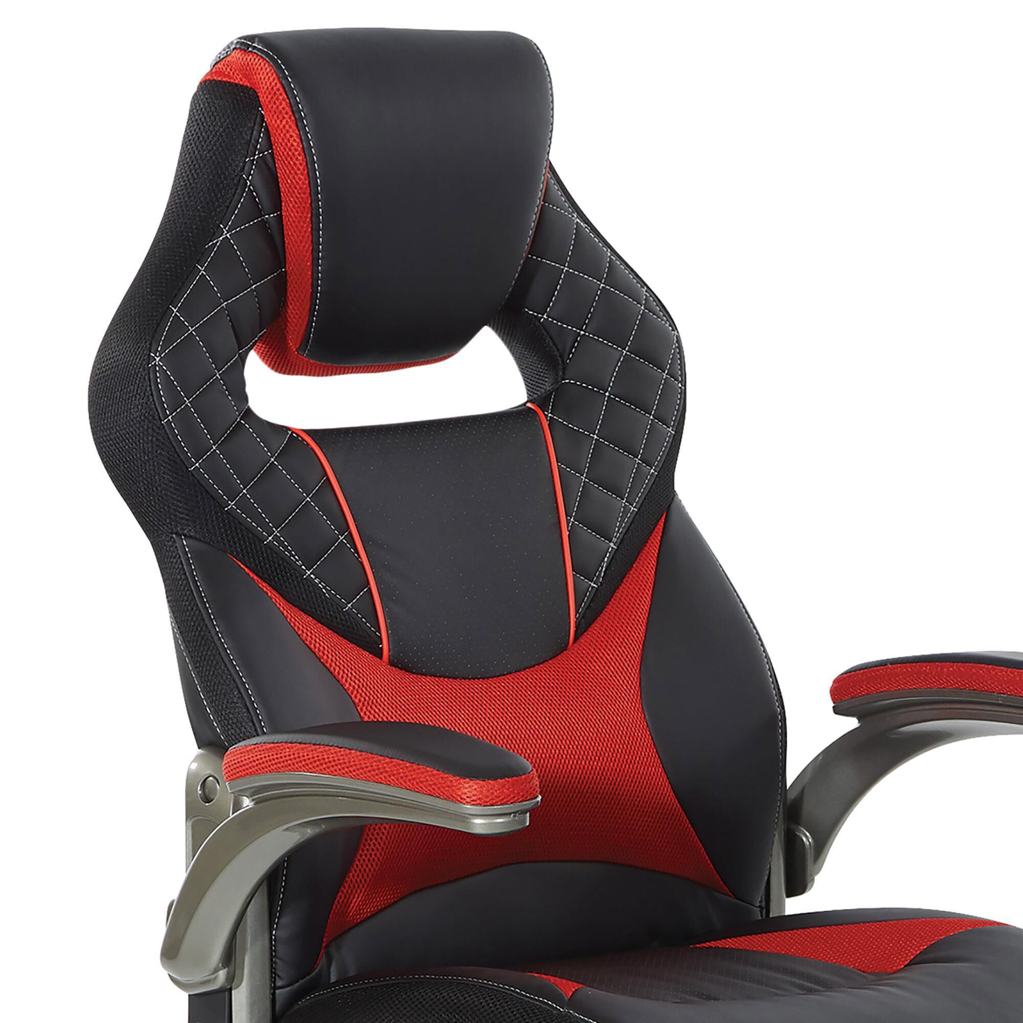 OSP Home Oversite Gaming Chair in Black and Red NFM