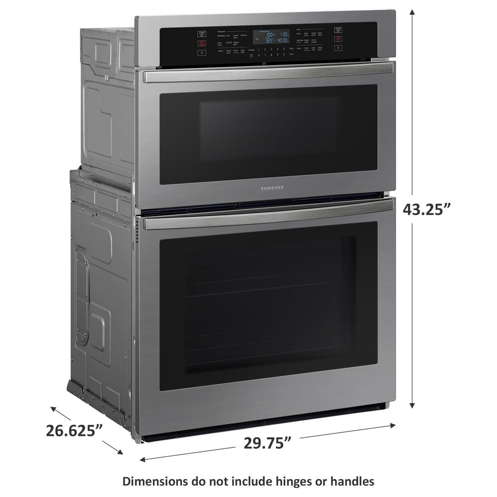 Samsung 30&quot; Smart Electric Wall Oven with Microwave Combination in Stainless Steel, , large
