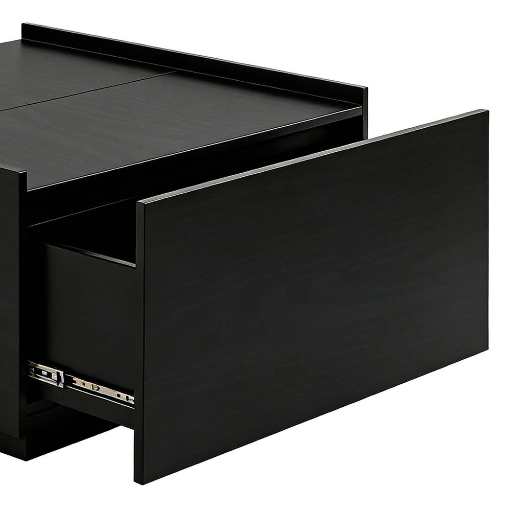 Furniture of America Elovier Coffee Table with Storage Drawers in Black, , large