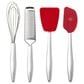 Cuisipro Piccolo 4-Piece Mini Baking Set in Red and Stainless Steel, , large