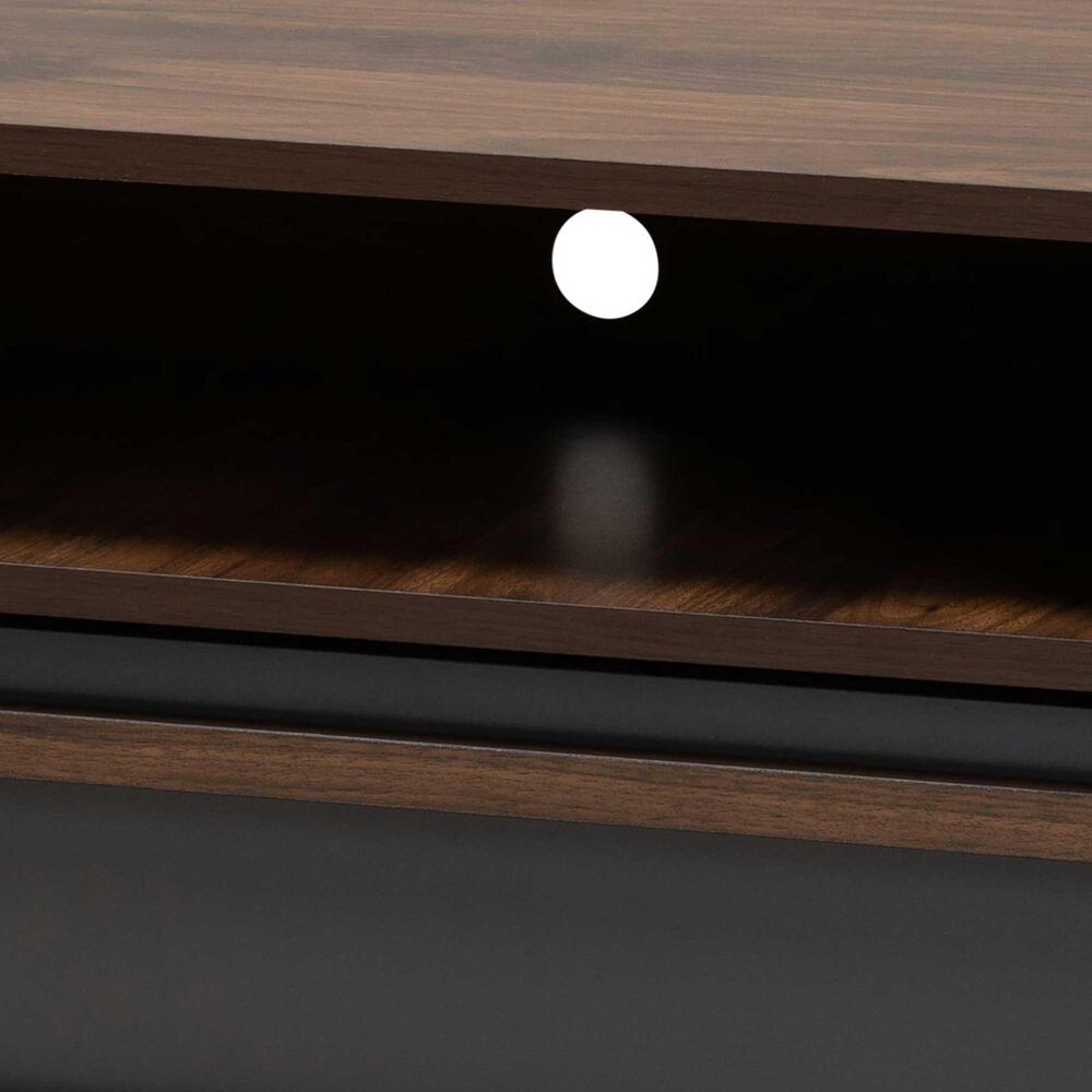 Baxton Studio Naoki 70&quot; TV Stand in Grey and Walnut, , large