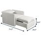 Lifestyle Solutions Blair Convertible Chair in Cream, , large