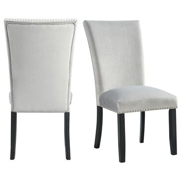 Elements International Direct Ship Celine Side Chair in Gray (Set of 2), , large