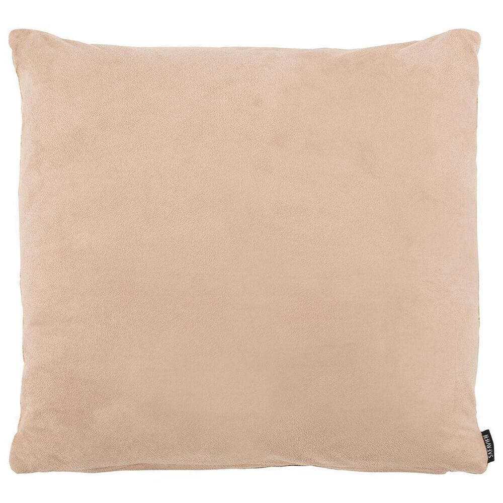 Safavieh Metallic Fin Cowhide 18&quot;x18&quot; Pillow in Beige/Gold, , large