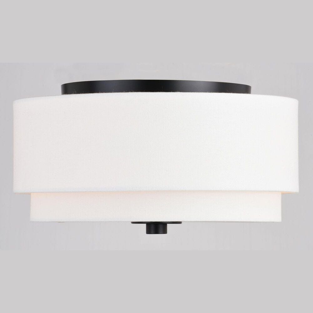 Vaxcel Burnaby 2-Light Flush Mount in Black, , large