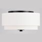 Vaxcel Burnaby 2-Light Flush Mount in Black, , large