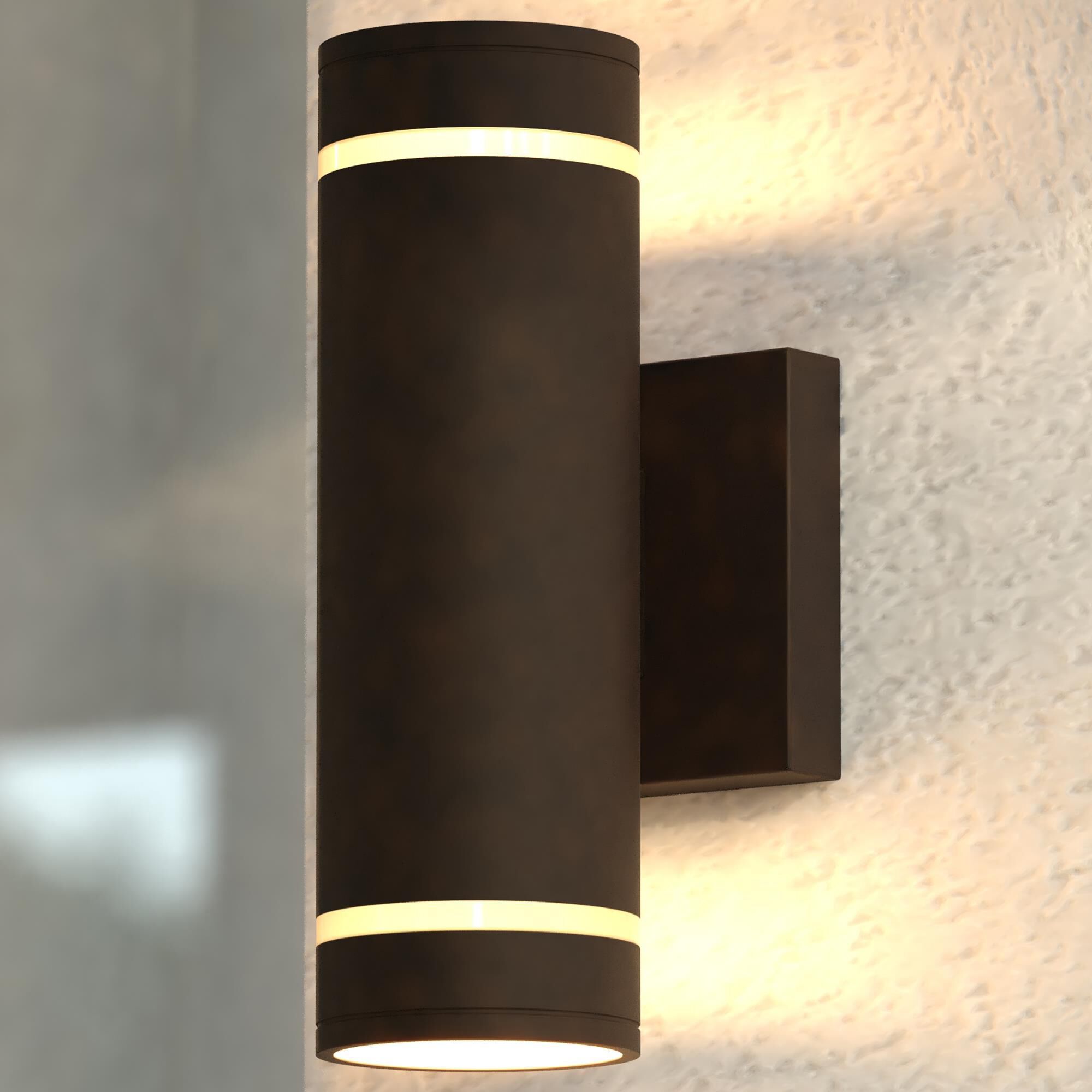 Vaxcel Chiasso 2-Light Outdoor Wall Sconce in Deep Bronze