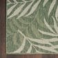 Nourison Garden Oasis GOA01 Green and Ivory 9" x 12" Indoor/Outdoor Area Rug, , large