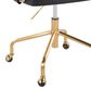 Lumisource Claire Task Chair with Black Cushion in Gold, , large