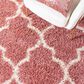 Safavieh Venus Shag 4" x 6" Pink and Ivory Area Rug, , large