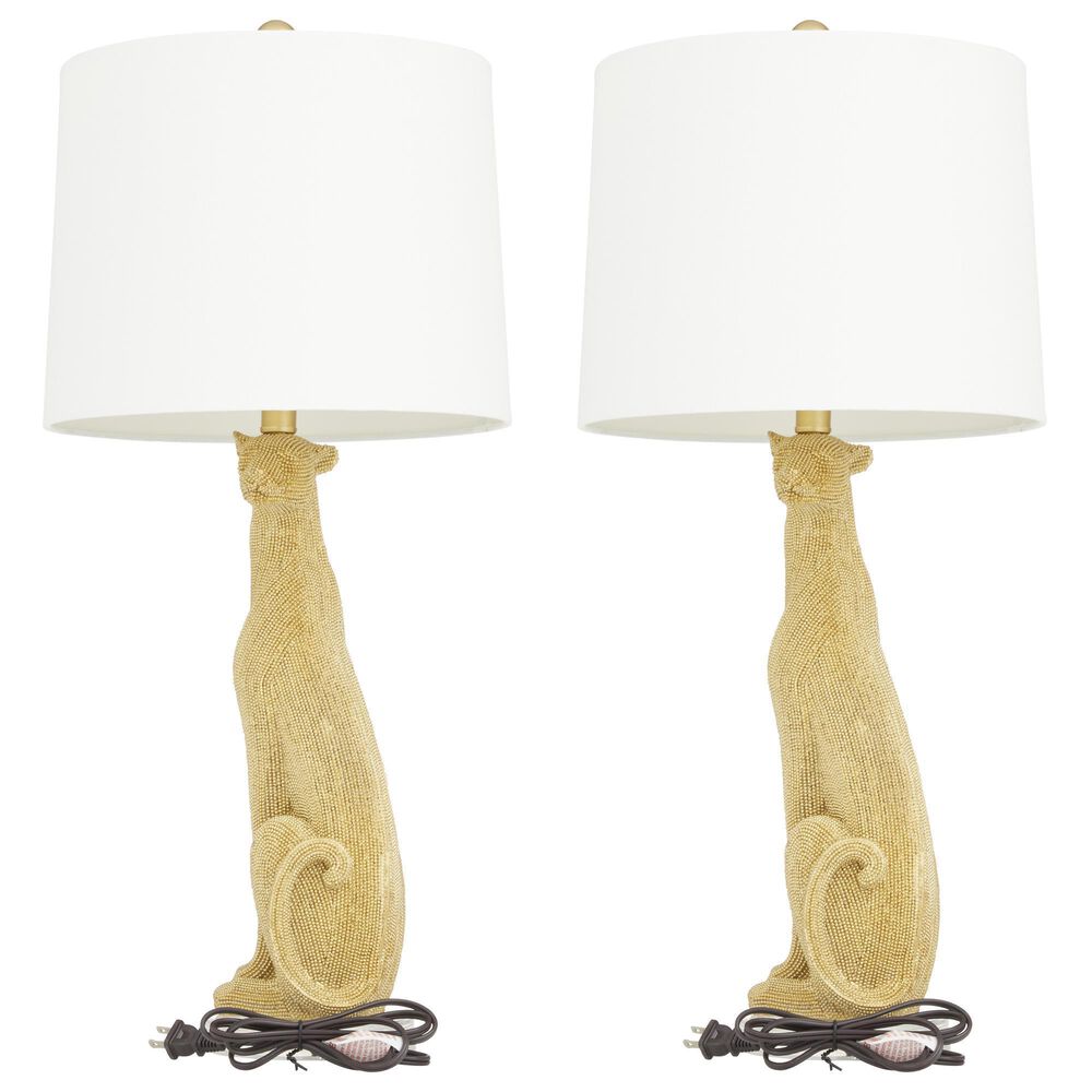 Maple and Jade Polystone Glam Table Lamp in Gold, , large