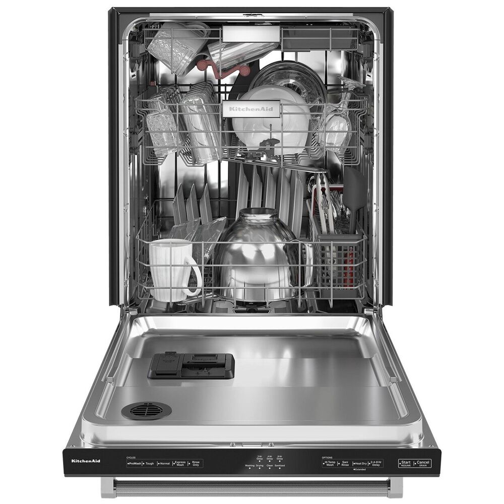 KitchenAid 24&quot; Built-In Bar Handle Dishwasher with FreeFlex 3rd Rack and Top Control in Black Stainless Steel, , large