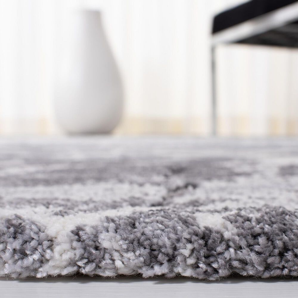 Safavieh Cyrus Shag CYR122F 4&#39;5&quot; x 6&#39;5&quot; Grey and Ivory Area Rug, , large