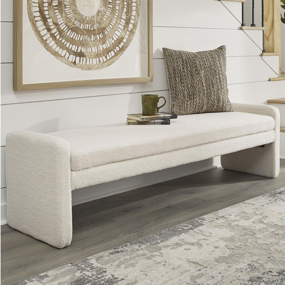 Ashley Lembertson Accent Bench in Ecru, , large