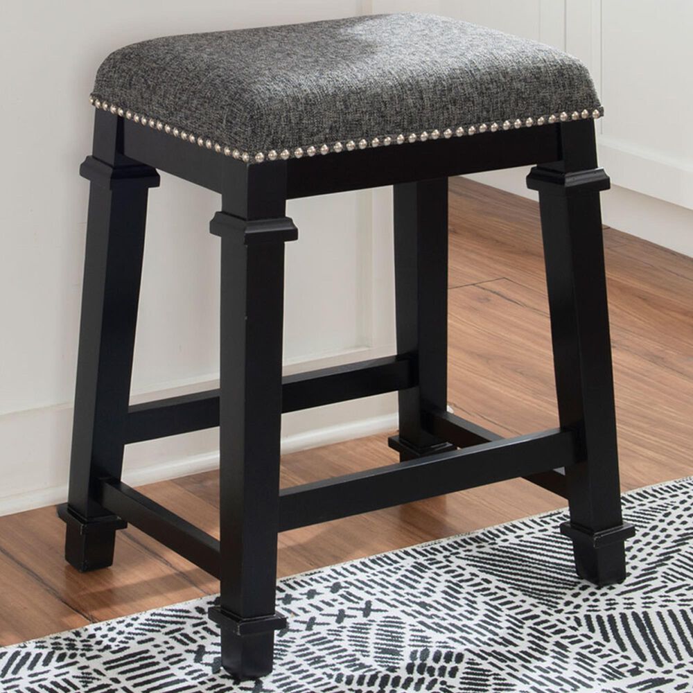 Linon Home Decor Kennedy Counter Stool in Black, , large
