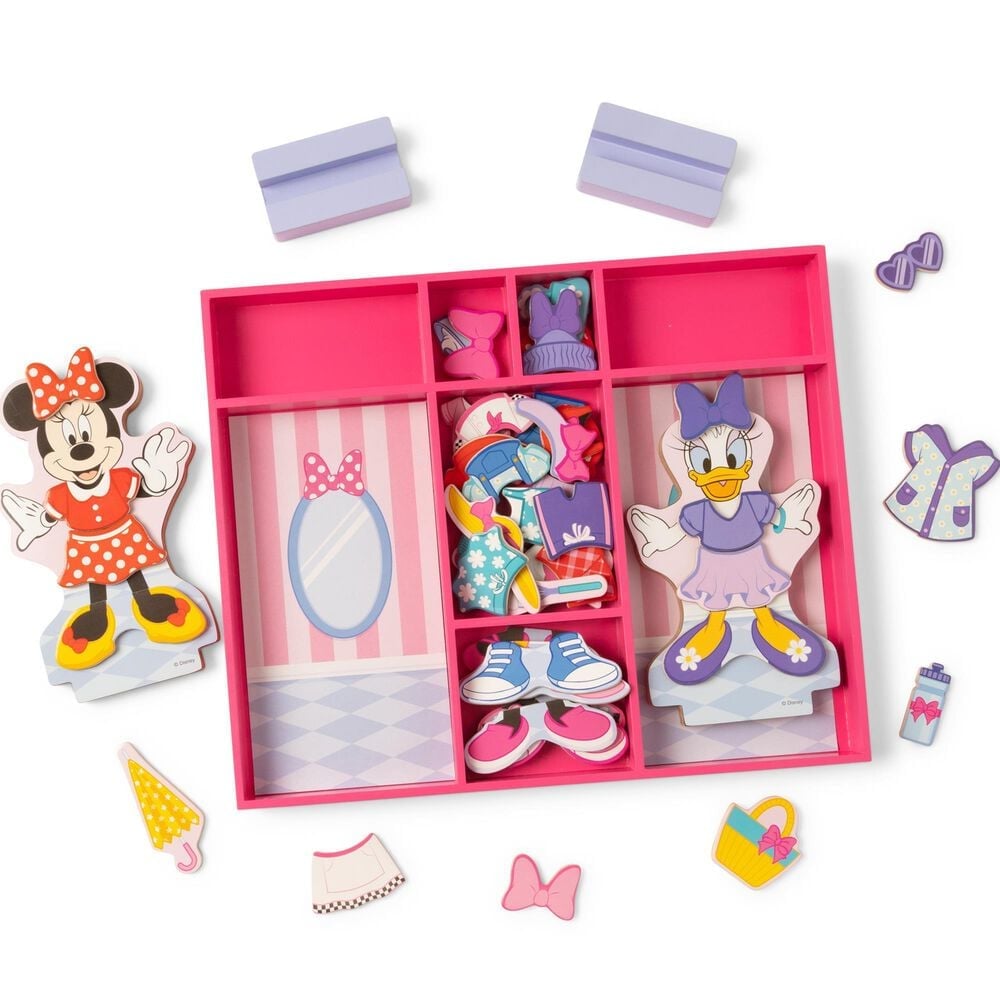 Melissa &amp; Doug Disney Magnetic Dress Up Minnie &amp; Daisy, , large