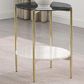 Coaster Jonelle End Table in White, Gold and Smoke Gray, , large