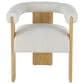 Maple and Jade Curved Back Accent Chair in Cream, , large