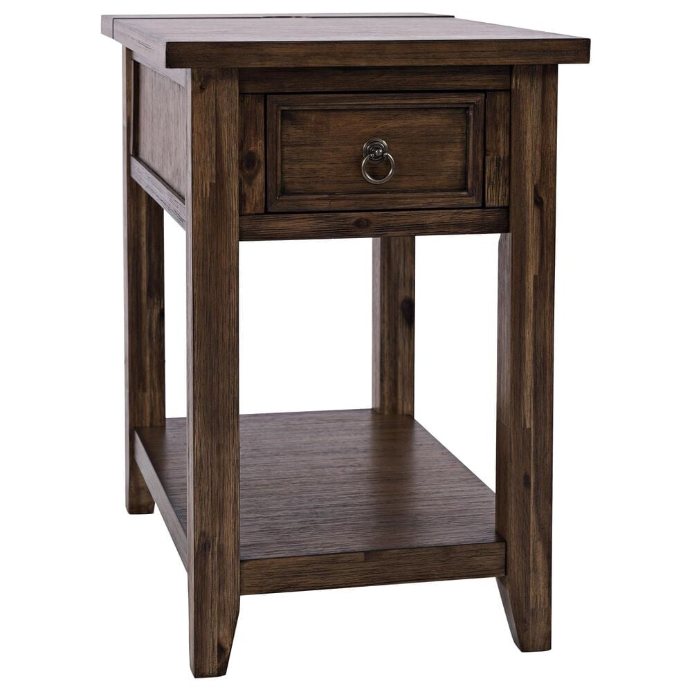 Waltham Bakersfield Power Chair Side Table in Brown, , large