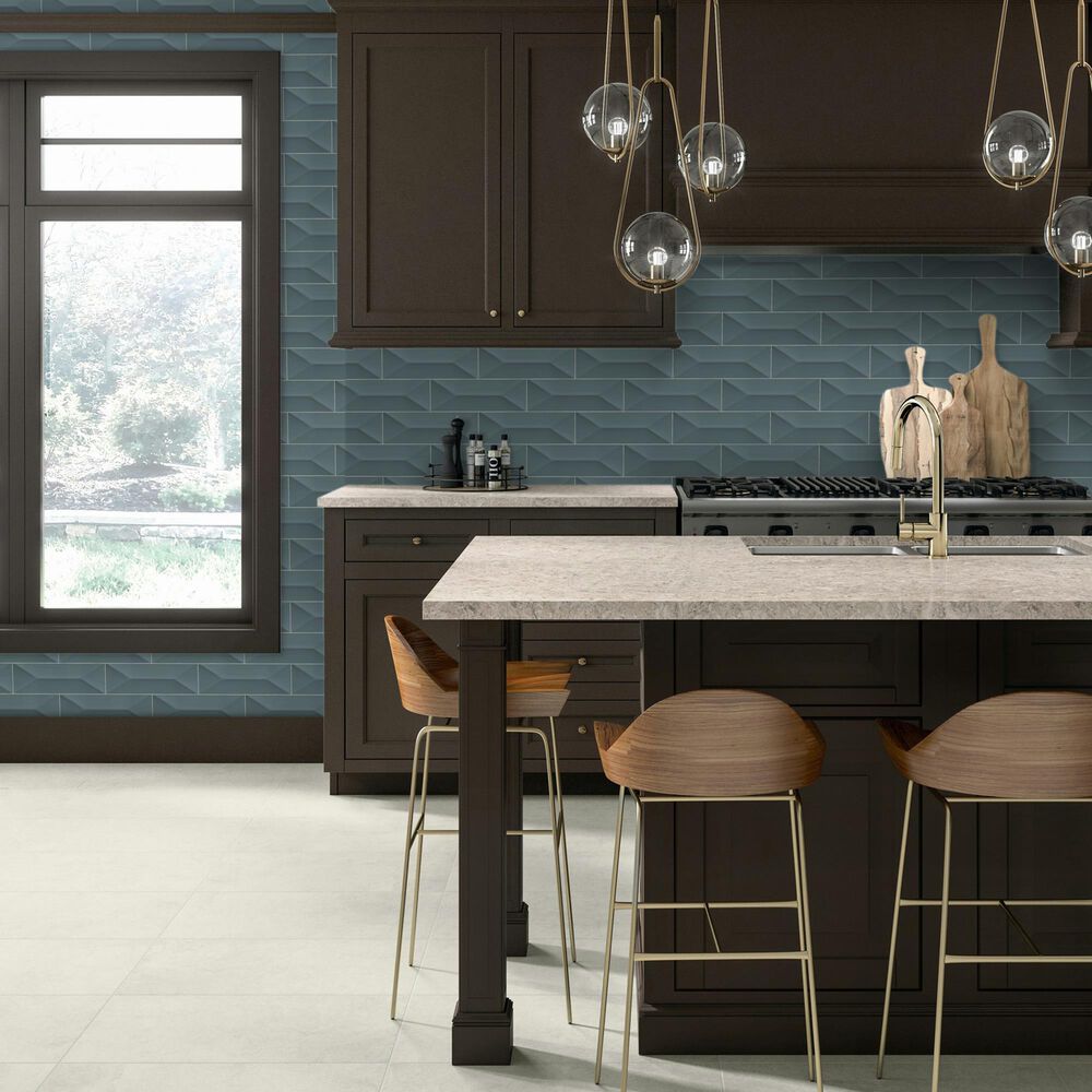 Dal-Tile Mythology Aura Wave Crest 4" x 12" Ceramic Tile, , large