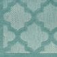 Nourison Easy Care 5" x 7" Aqua and Teal Indoor/Outdoor Area Rug, , large