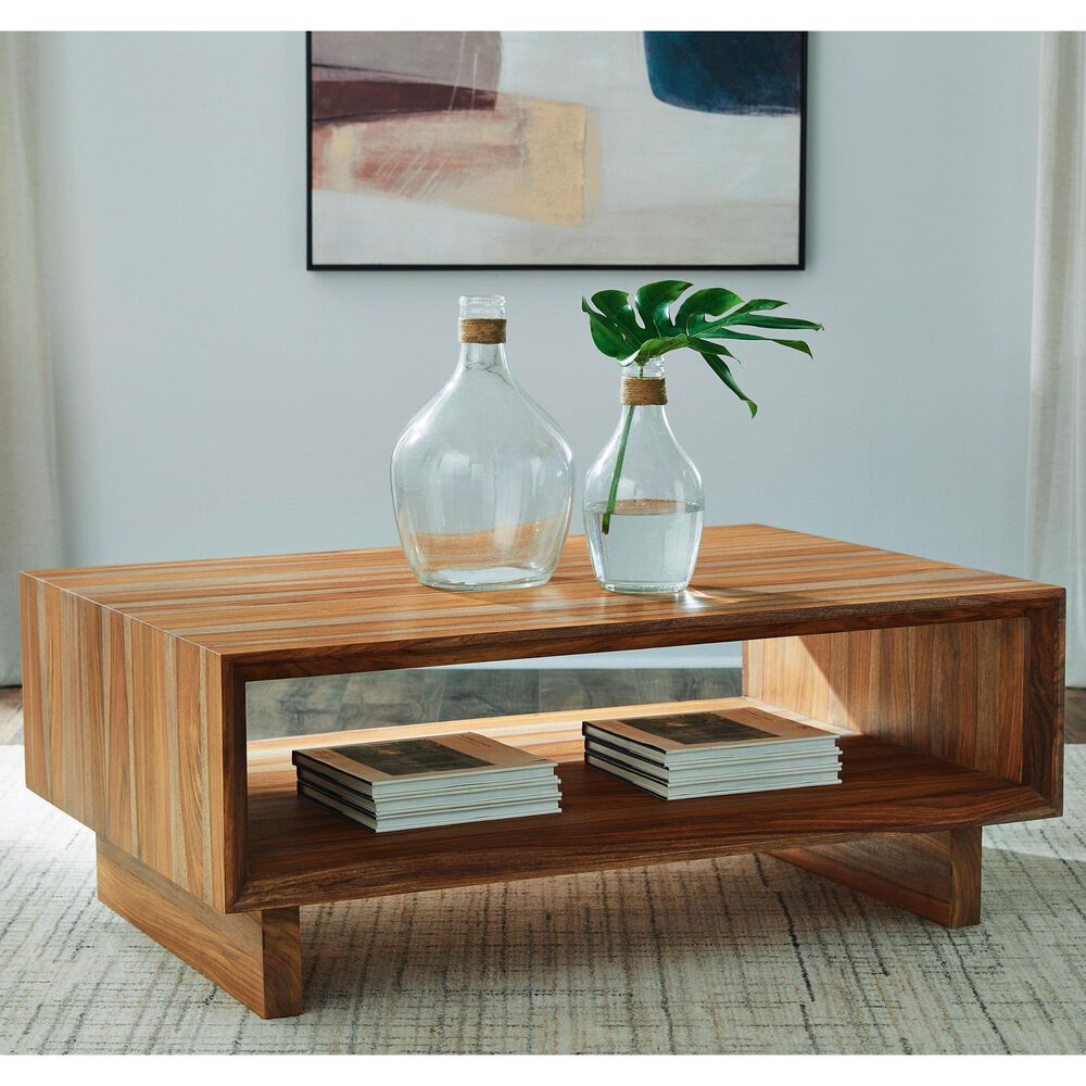 Ashley Dressonni Cocktail Table in Brown, , large