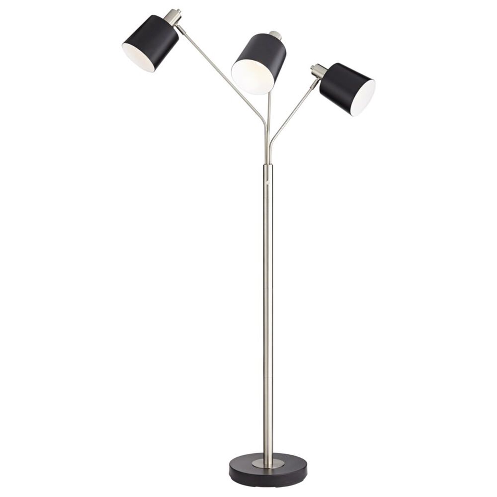 Pacific Coast Lighting New York Studio Floor Lamp in Brushed Nickel and Black, , large