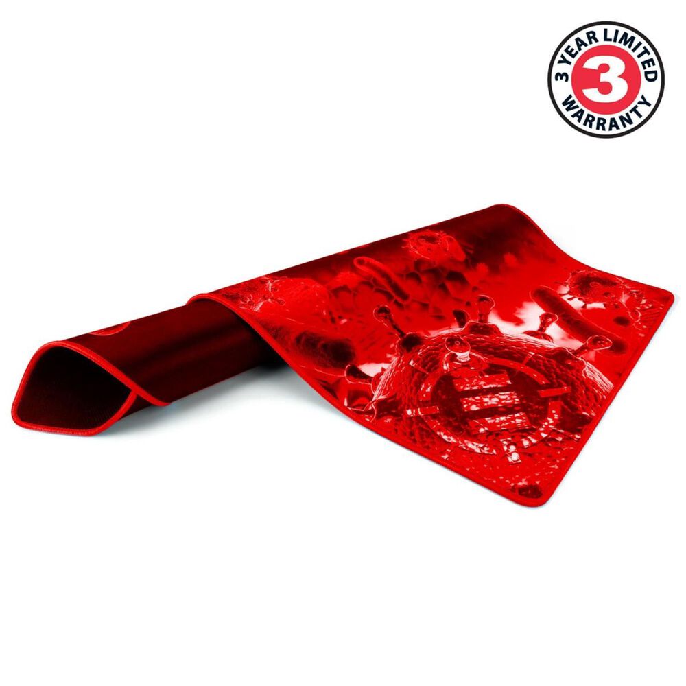 Go Groove ENHANCE GX-MP2 XL Extended Gaming Mouse Pad Mat with Low-Friction Tracking Surface, Red, large