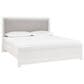 Ashley Maeling King Panel Bed with Two Nightstands in Matte White, , large