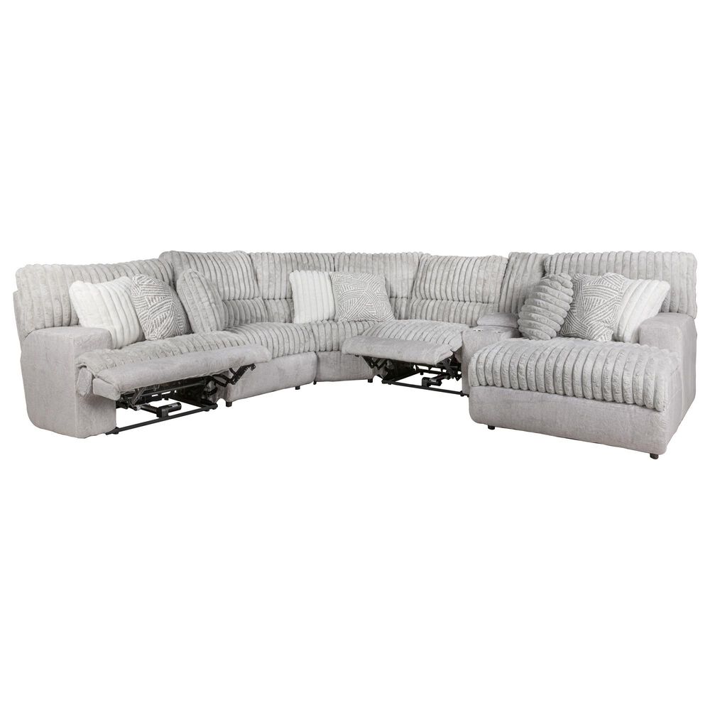 Catnapper 6-Piece Power Reclining Sectional in Moonstruck, , large