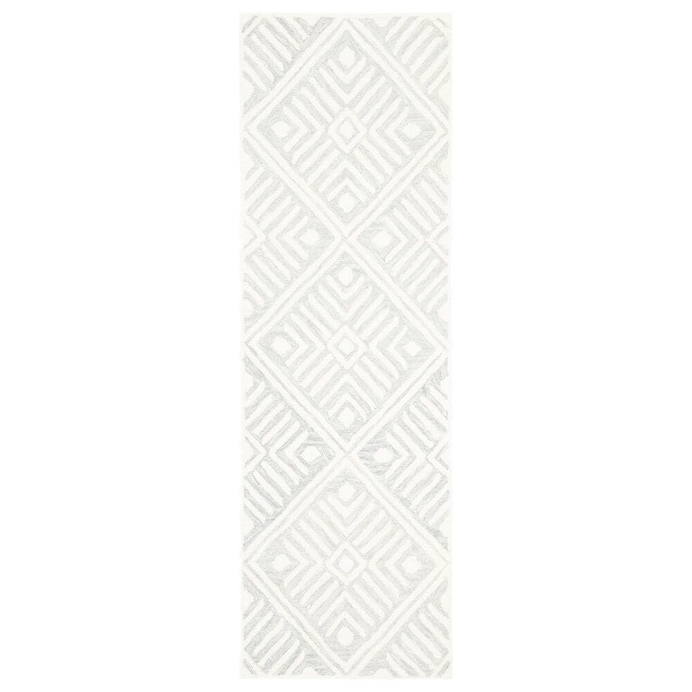 Safavieh Micro-Loop MLP262F 2"3" x 7" Gray and Ivory Runner, , large