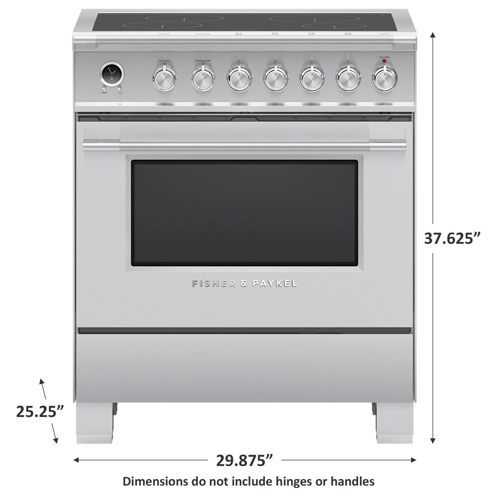 Fisher &amp; Paykel 30&quot; Classic Induction Range with 4 Burners in Stainless Steel, , large
