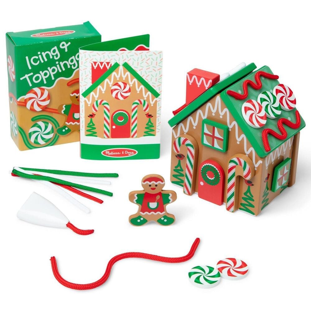 Melissa &amp; Doug Wooden Gingerbread House Playset, , large