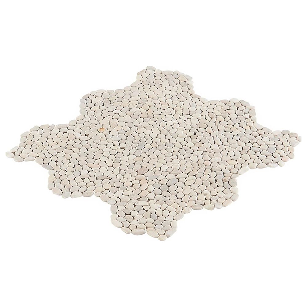 Soho Studio Pebblestone Lovina White Micro 12&quot; x 12&quot; Natural Stone Mosaic Sheet, , large