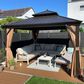 HOMLUX 12" x 12" Hardtop gazebo with double roof in Bronze, , large