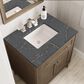 James Martin Vanities Chicago 30" Single Bathroom Vanity in Whitewashed Walnut with 3 cm Parisien Bleu Quartz Top and Rectangular Sink, , large