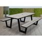 Global Note Collections Oak Park Picnic Table in Brown, , large