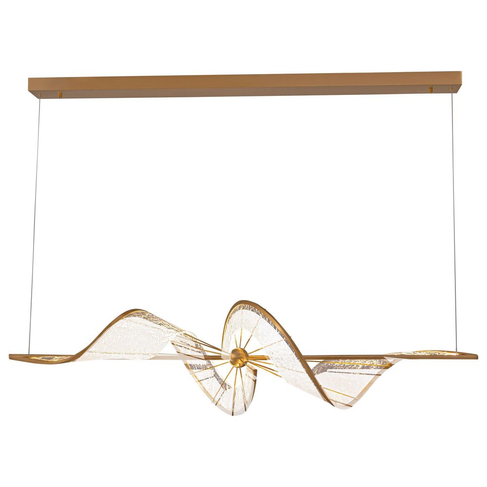 Golden Lighting Aurora 1-Light LED Linear Pendant in Brushed Champagne, , large