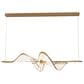 Golden Lighting Aurora 1-Light LED Linear Pendant in Brushed Champagne, , large