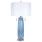 Classy Art Wholesalers Azure Display Art Glass Table Lamp in Blue, White and Clear, , large