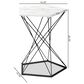 Baxton Studio Oberon End Table in White/Black, , large