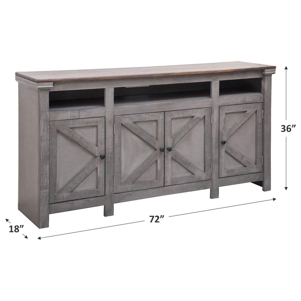 Meximuebles Oregon 70&quot; TV Console in Gray Rain, , large