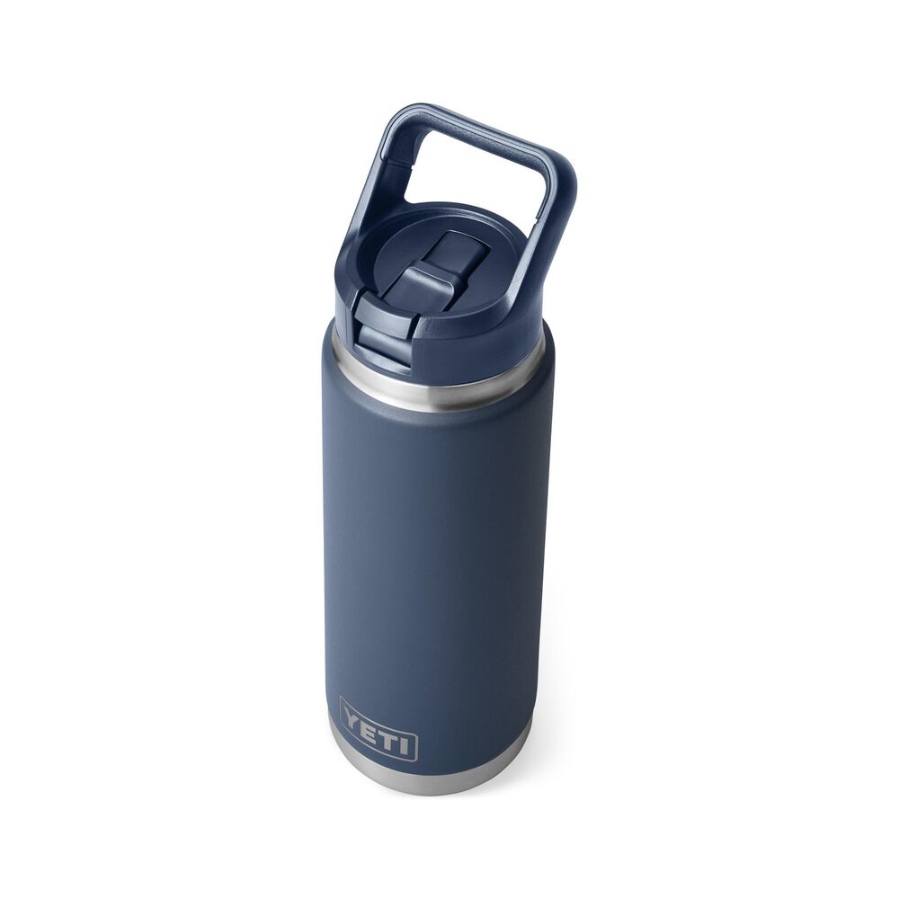 YETI Rambler 26 Oz Bottle with Straw Cap in Navy, , large