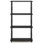 HOMLUX Turn-N-Tube 4-Tier Corner Open Storage Bookshelf in Americano and Black, , large