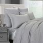HiEnd Accents Medallion Matelasse 3-Piece Queen Duvet Cover Set in Gray, , large