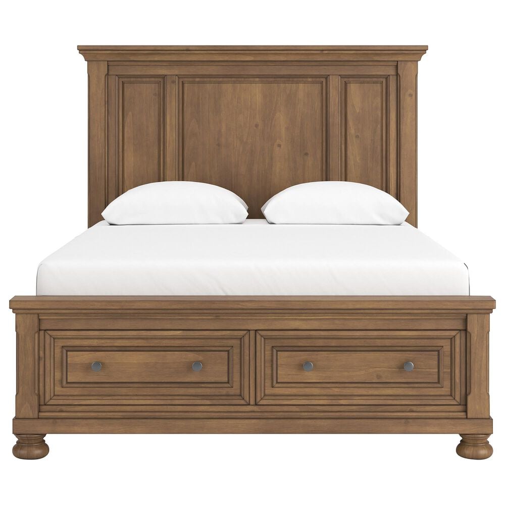 Ashley Feddinger Queen Panel Storage Bed in Chestnut Brown, , large