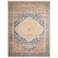 Nourison Vintage Washables Blue and Coral 9" x 12" Area Rug, , large
